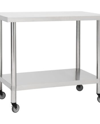 Arbejdsbord Med Hjul Til Køkken 80x60x85 Rustfrit Stål