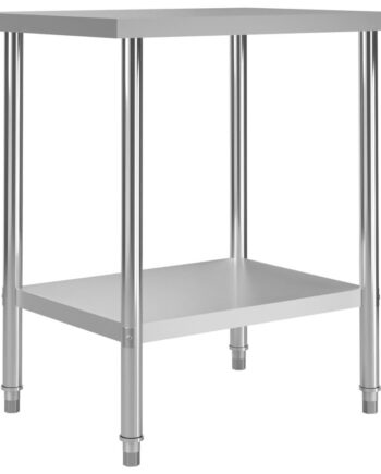 Arbejdsbord Til Køkken 80x60x85 Rustfrit Stål