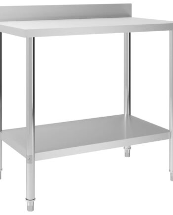 Arbejdsbord Til Køkken Stænkplade 100x60x93 Rustfrit Stål