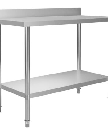 Arbejdsbord Til Køkken Stænkplade 120x60x93 Rustfrit Stål