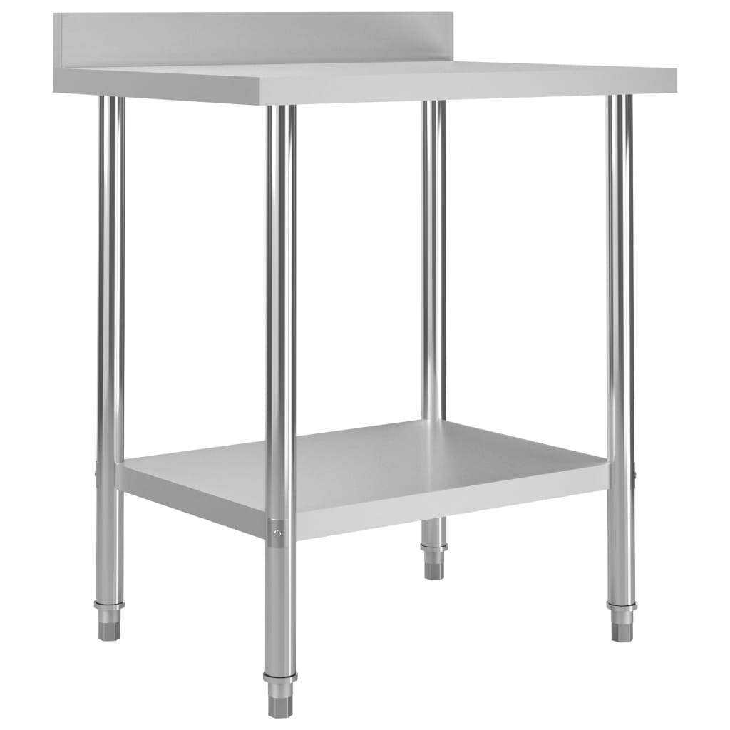 Arbejdsbord Til Køkken Stænkplade 80x60x93 Rustfrit Stål