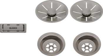 Blanco Afløbssæt Infino Satin Platinum 2x3 Ampaposampaposuxi Satin Platinum