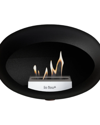 Feu Wall Biopejs Sort Mocca Ophæng Stål Brænder