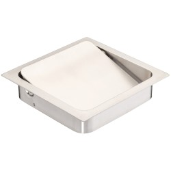 Firkantet Indsats Til Affaldshul Med Låg Mat Rustfrit Stål