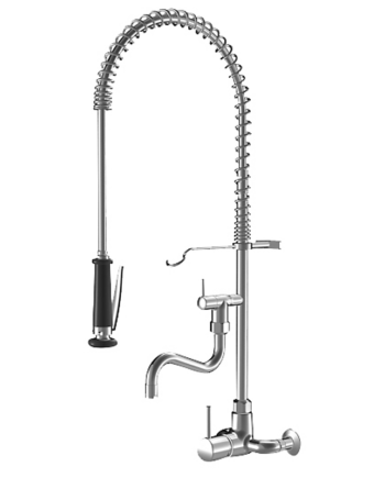 Kwc Storkøkkenarmatur Med Forbruser Greb Huls Vægmonteret Krom