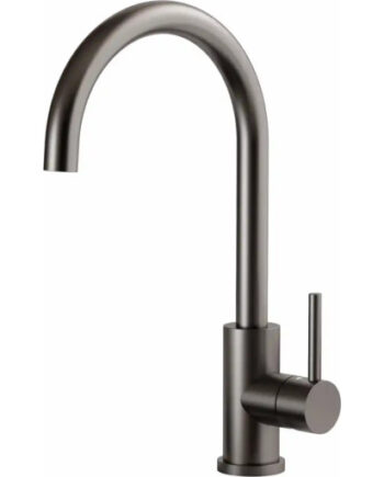 Lavabo Kubus 140 Round Køkkenarmatur Sort Krom