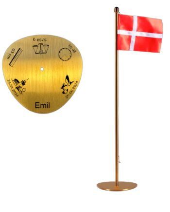 Piet Hein Dåbsflag Stål Messing