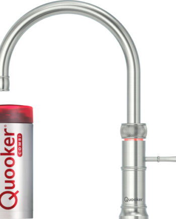 Quooker Classic Fusion Round Combi Køkkenarmatur Kogende Vand Stål