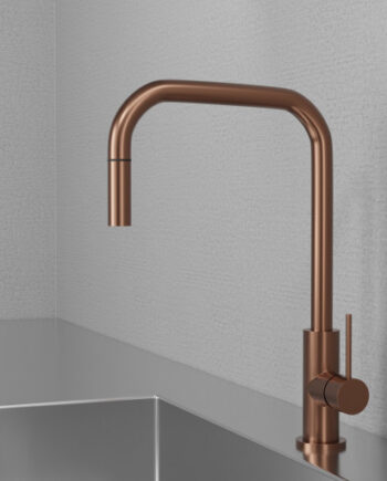 Scandtap Accent Square Køkkenarmatur Udtrækstud Børstet Kobber