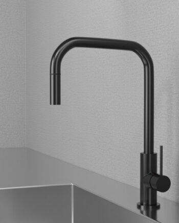 Scandtap Accent Square Køkkenarmatur Udtrækstud Børstet Sort