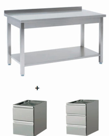 Stålbord Skabe Med Skuffer 120