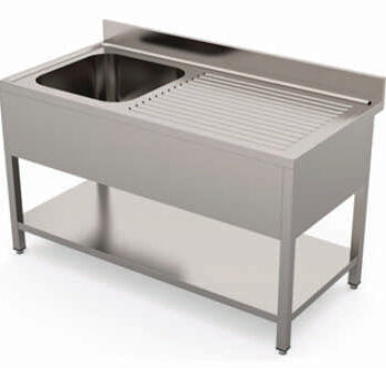 Stålbord Vask Bagkant 100