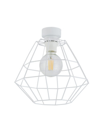 Diamant Loftlampe Hvid Stål