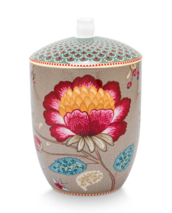 Storage Jar Blooming Tales Fantasy Khaki