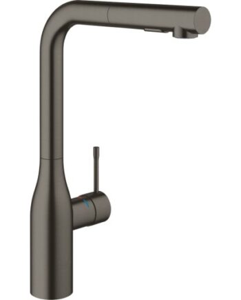 Grohe Essence Køkkenarmatur Udtrækstud Børstet Sort Krom