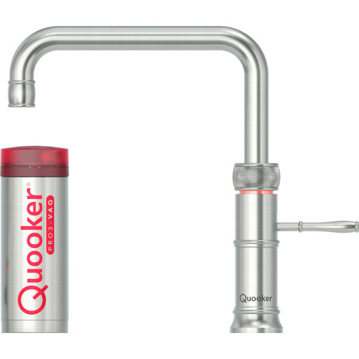 Quooker Classic Fusion Square Pro3 Køkkenarmatur Kogende Vand Stål