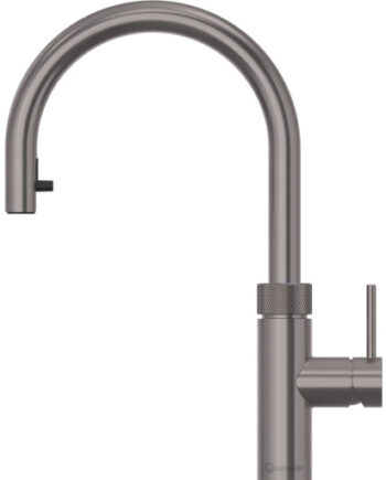 Quooker Flex Round Køkkenarmatur Udtrækstud Sort Krom