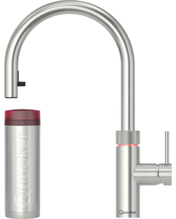 Quooker Flex Round Pro3 Køkkenarmatur Kogende Vand Udtrækstud Stål