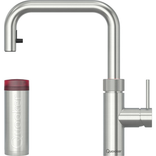 Quooker Flex Square Pro3 Køkkenarmatur Kogende Vand Udtrækstud Stål