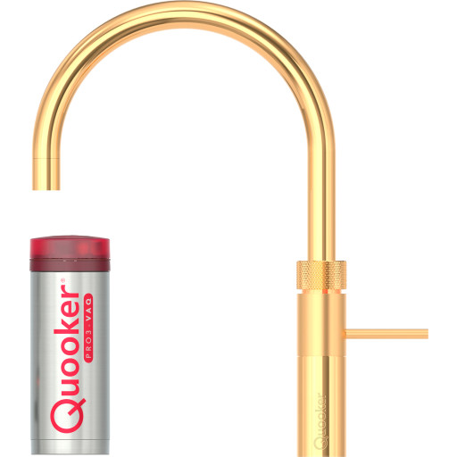 Quooker Fusion Round Pro3 Køkkenarmatur Kogende Vand Guld
