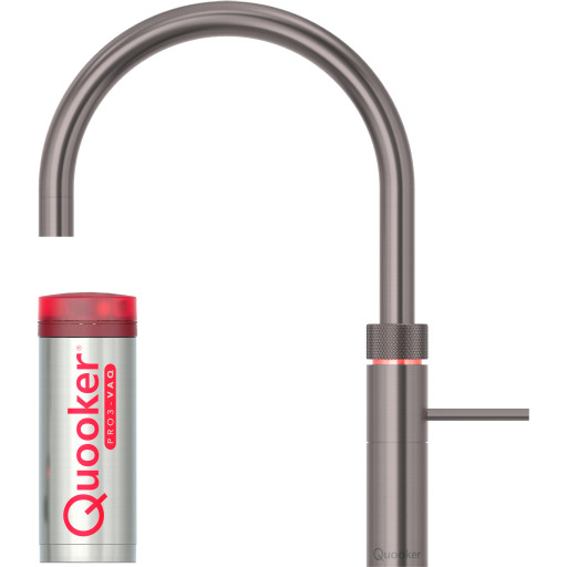 Quooker Fusion Round Pro3 Køkkenarmatur Kogende Vand Sort Krom