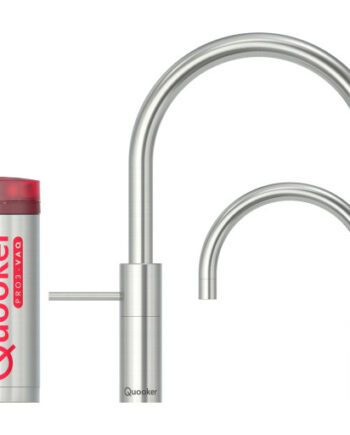 Quooker Twintaps Round Pro3 Køkkenarmatur Kogende Vand Stål