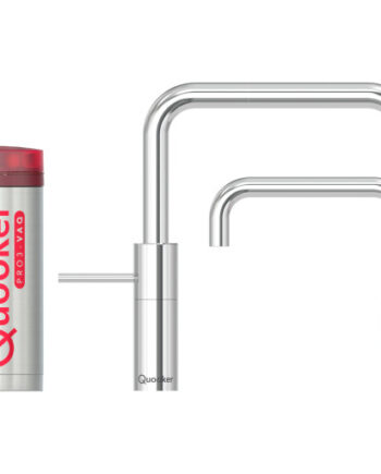 Quooker Twintaps Square Pro3 Køkkenarmatur Kogende Vand Krom
