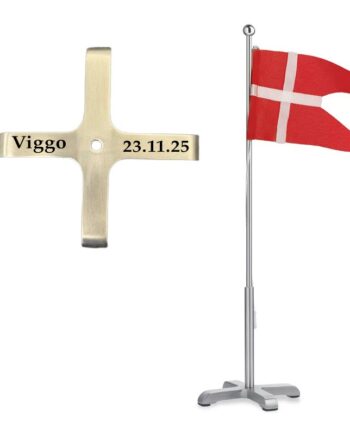 Scrouples Bordflag Mat Stål Med Krydsfod