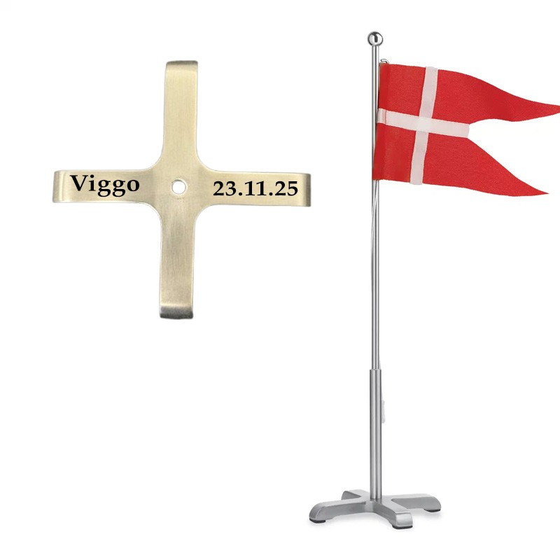 Scrouples Bordflag Mat Stål Med Krydsfod