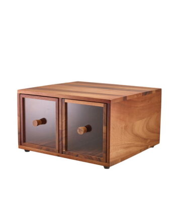Genware Acacia Wood Dobbelt Brødkasse