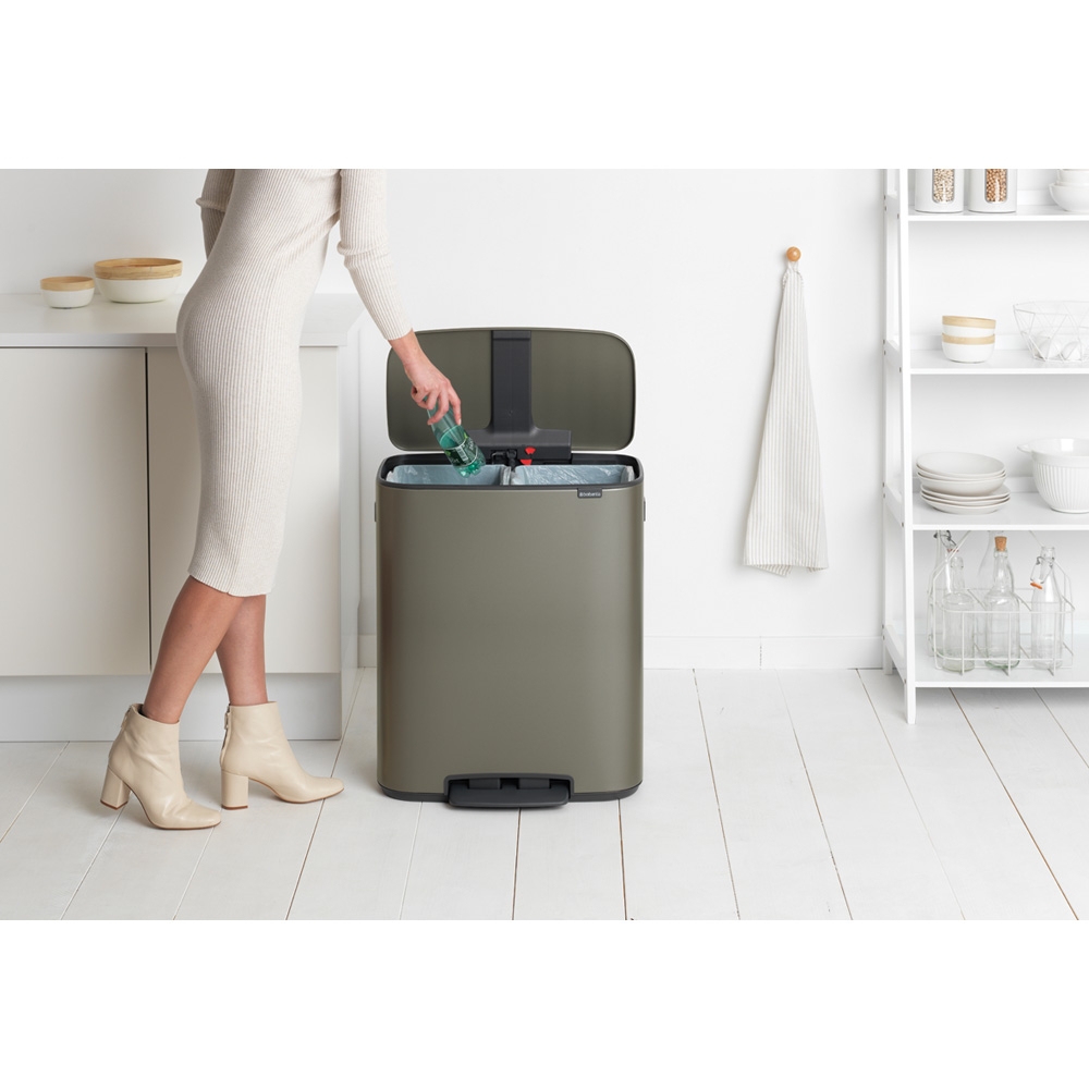 Brabantia Pedalspand Dobbeltspand Platinum