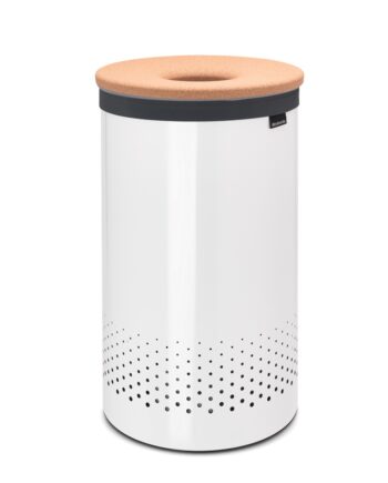 Brabantia Vasketøjskurv Hvid Med Kork Låg Liter