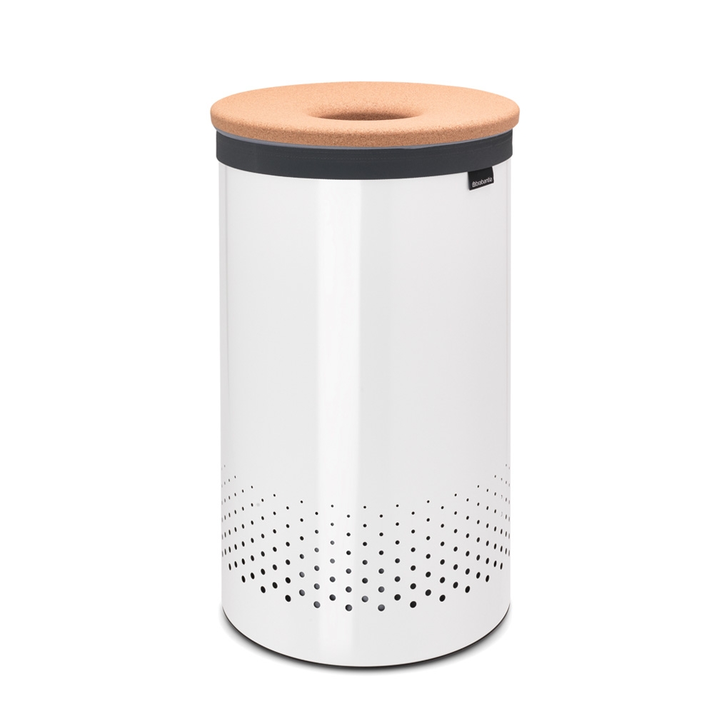 Brabantia Vasketøjskurv Hvid Med Kork Låg Liter