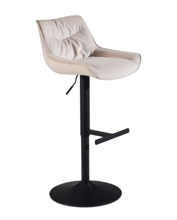 Elegant Beige Barstol Fløjl Perfekt Til Køkken Bar