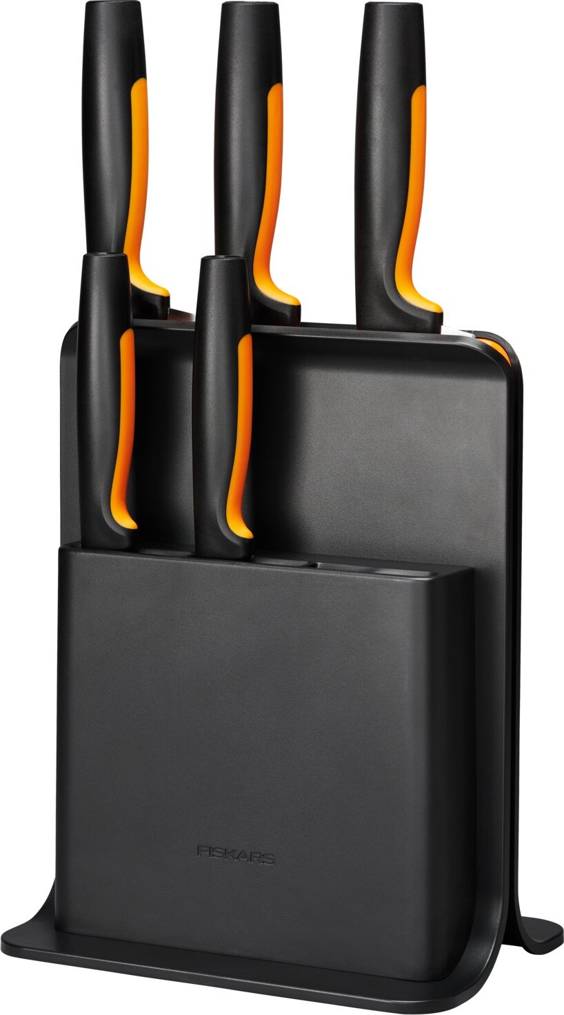Fiskars Functional Form Knivsæt Knivblok Dele Sort