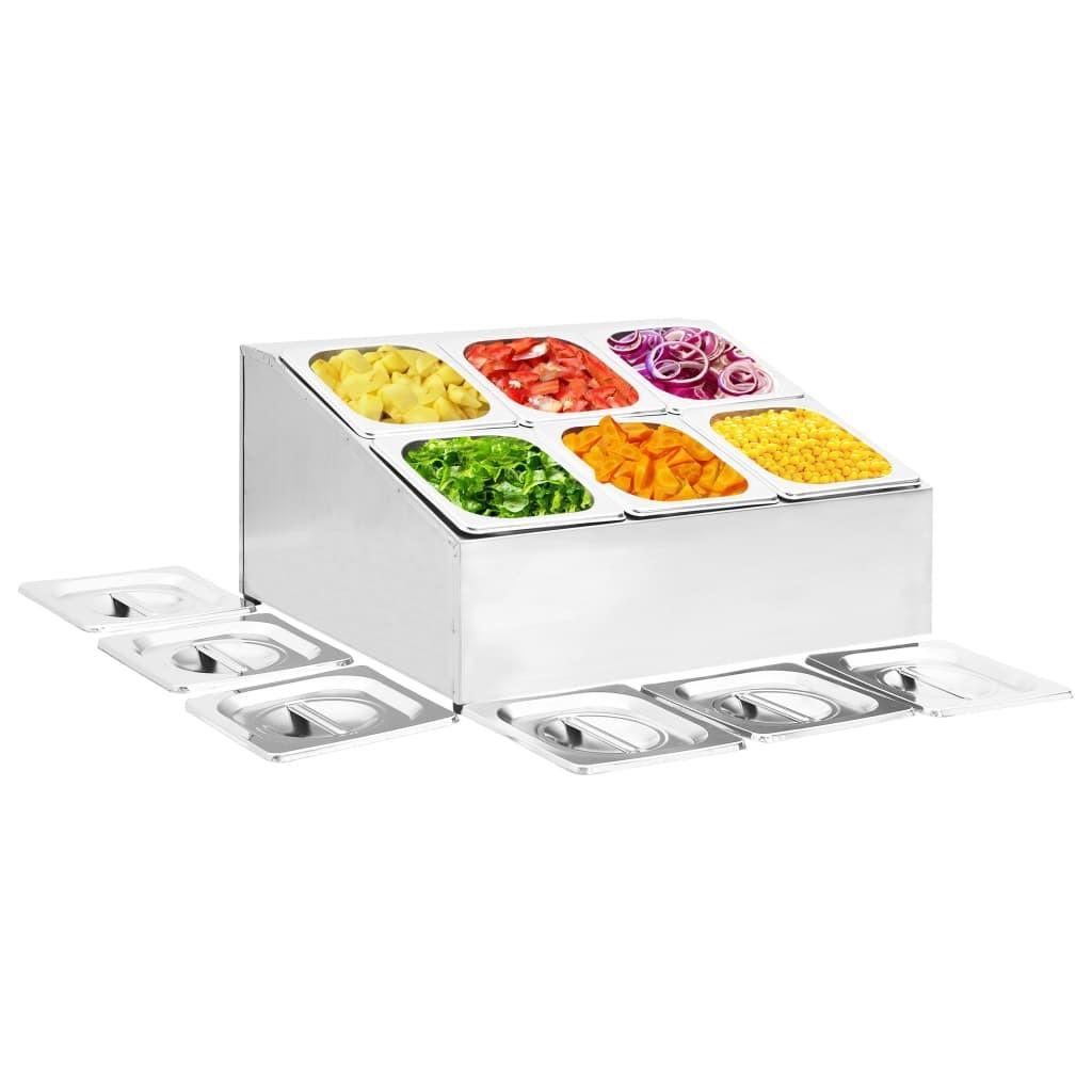 Gastronorm Beholder Med Beholdere Rustfrit Stål Pande Salatbar