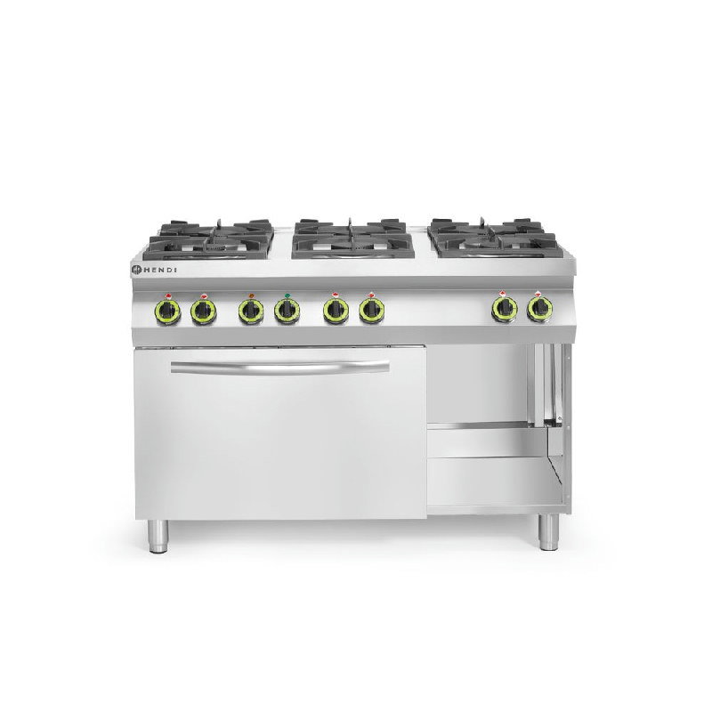 Hendi Kitchen Line Gaskomfur Blus Med Konvektionsovn