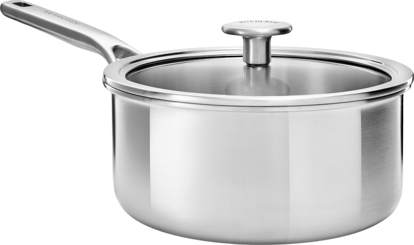 Kitchenaid Multiply Saucepan With Lid Silver 18cm 13l