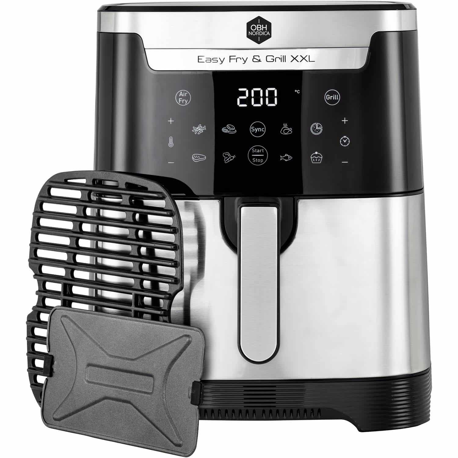 Obh Nordica Airfryer Easy Fry Grill 2in1 Silver
