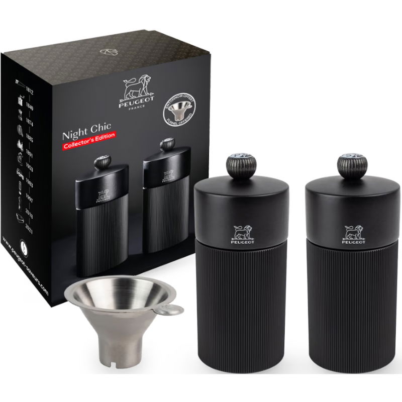 Peugeot Duo Line 12cm Mat Sorttragt Rustfrit Stål