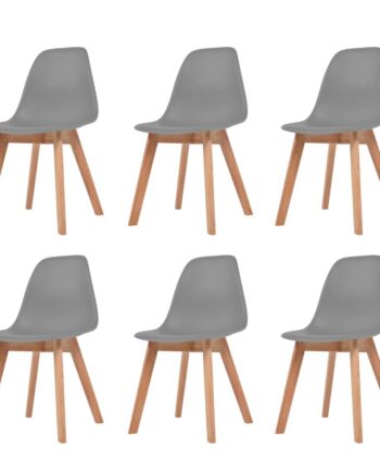 Spisebordsstole Stk Plastik Grå