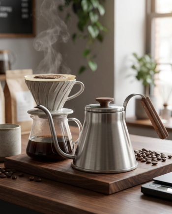 V60 Drip Kedel Med Træhåndtag Hario