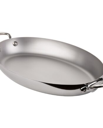 Mauviel Cook Style Oval Pande Rustfrit Stål