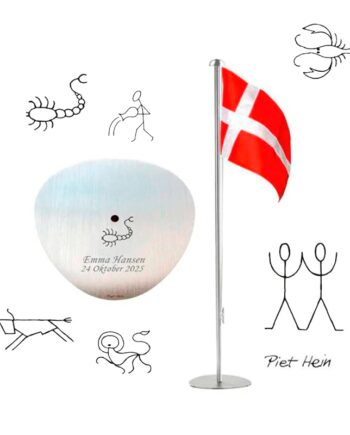 Piet Hein Bordflag Stål Stjernetegn