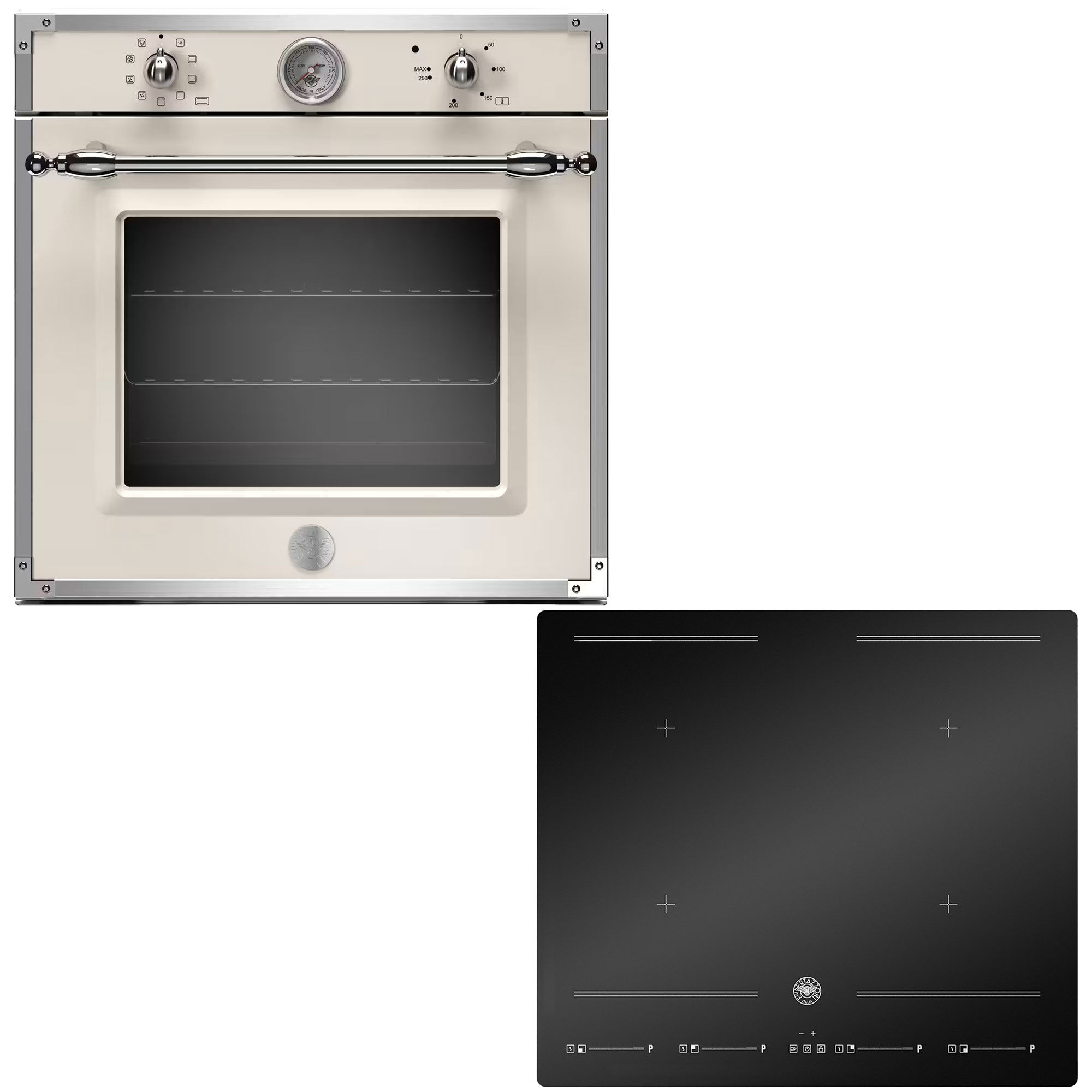 Bertazzoni Heritage Indbygningsovn Centimeter Induktionskogeplade Hvid