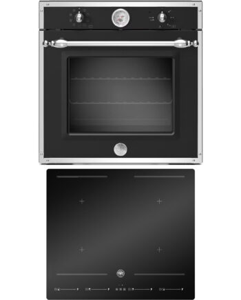 Bertazzoni Hvidevarepakke Heritage Indbygningsovn Sort  Induktionskogeplade