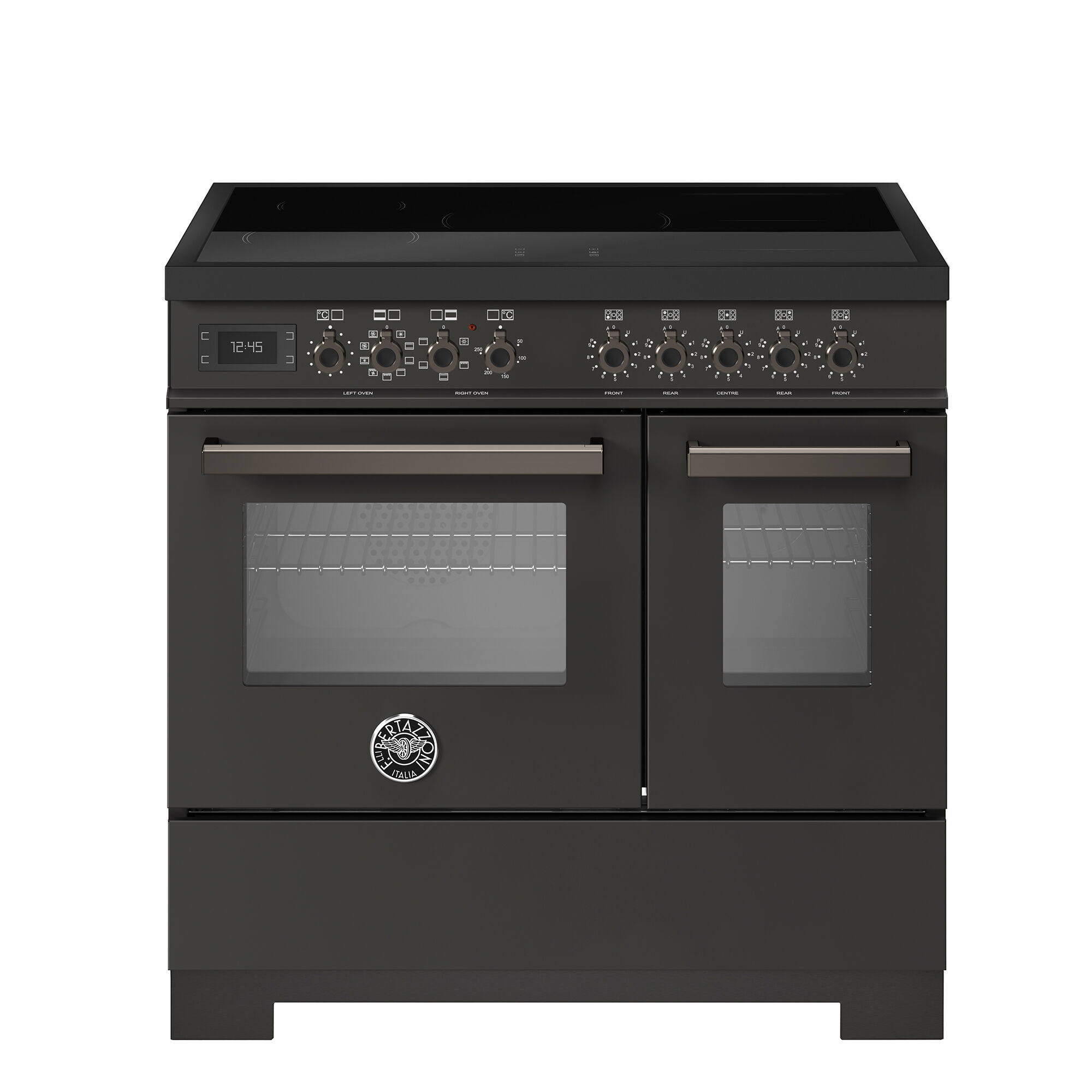 Bertazzoni Pro95i2ecat2 Professional Induktionskomfur Med Zoner Ovne Carbonio