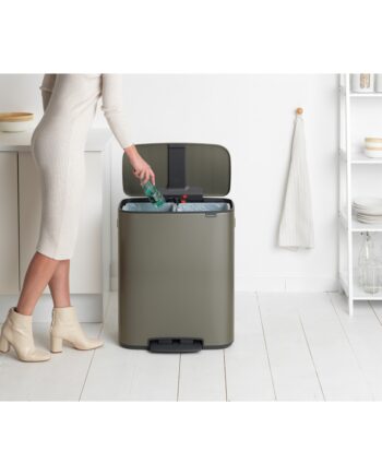 Brabantia Pedalspand Dobbeltspand  Platinum