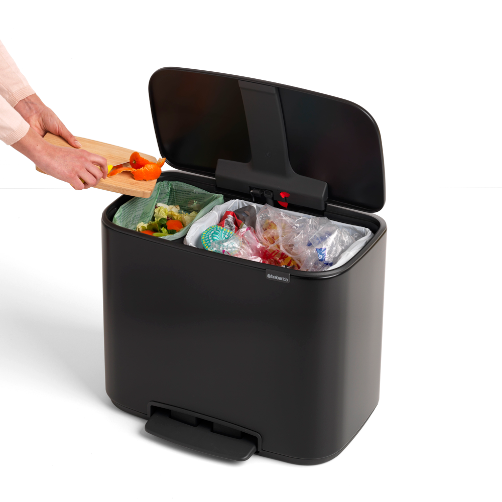 Brabantia Pedalspand Liter Matt Black Eksklusiv Praktisk Affaldssortering