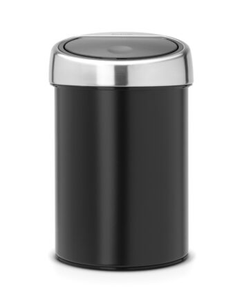 Brabantia Touch Bin Matt Black Med Vægbeslag